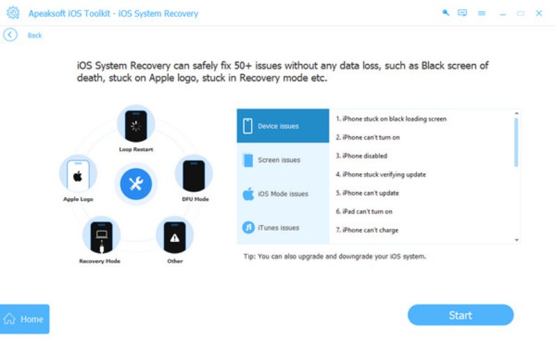 Selecteer iPhone-status