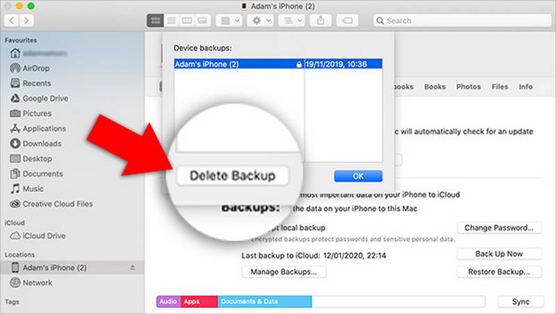 iTunes-Backup löschen