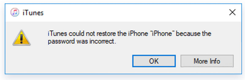 Falsches iTunes-Passwort