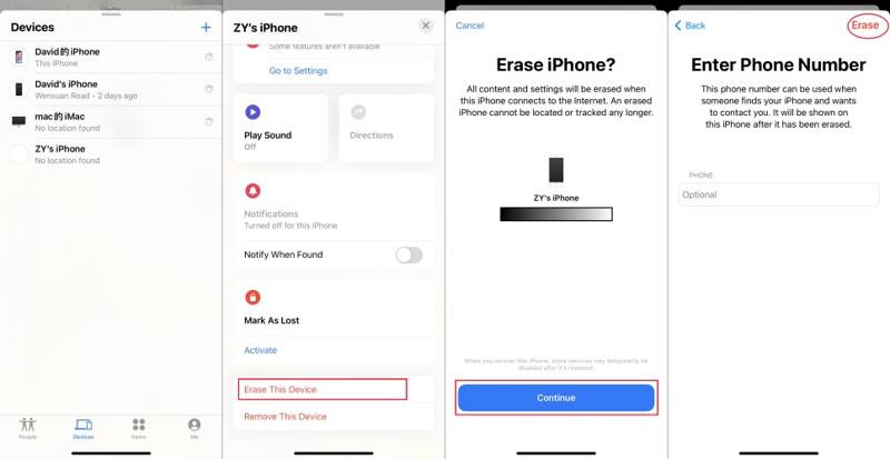 Reset iPhone Find My