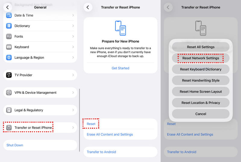 Reset Network Settings