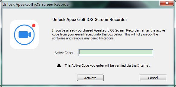 Input Active Code