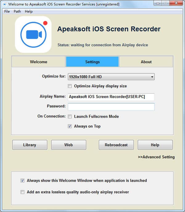 Settings Interface