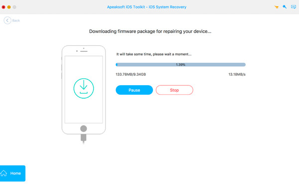 La descarga del firmware