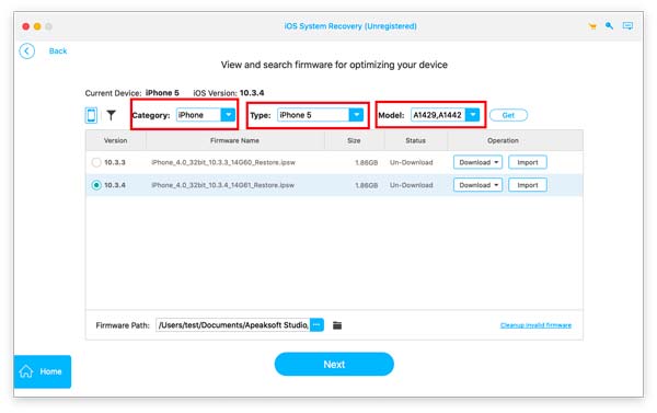 IOS-systeem repareren