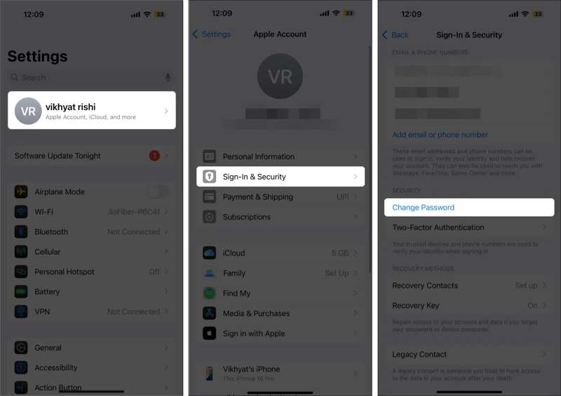 Reset Password On iPhone