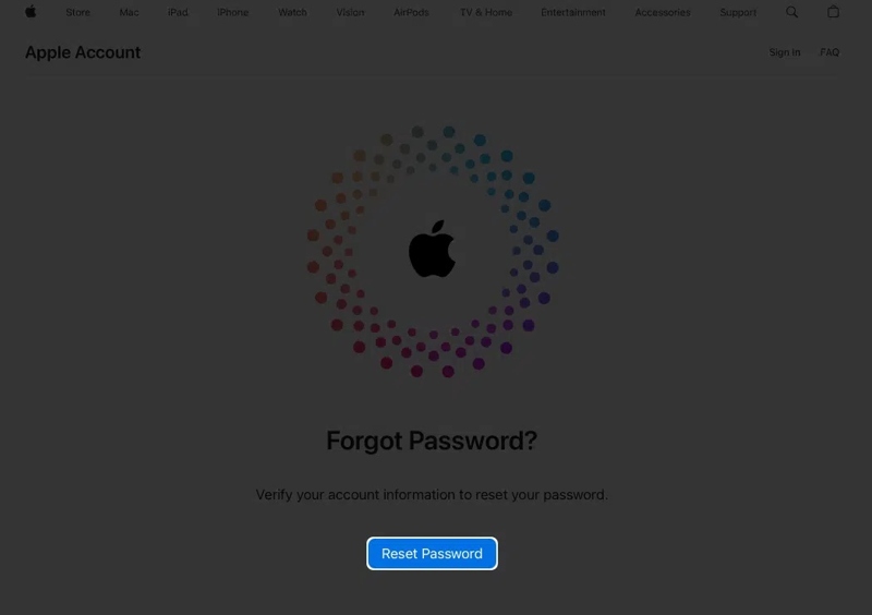 Tilbakestill passord online