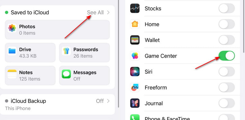 Disable Game Center From iCloud