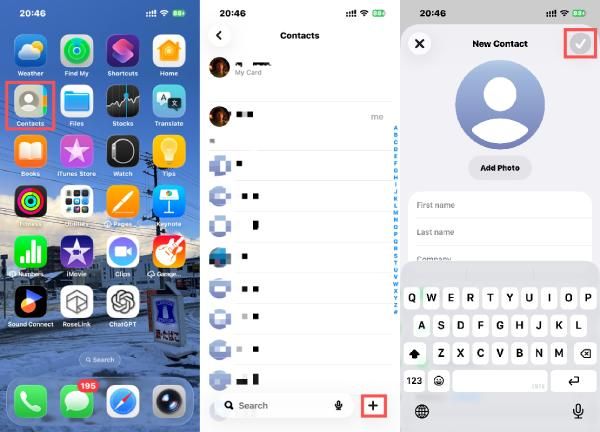 Add Contacts Contacts