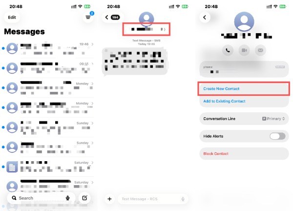 Add Contacts Messages