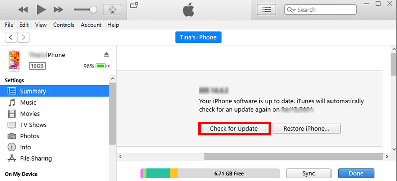 Auf Update überprüfen