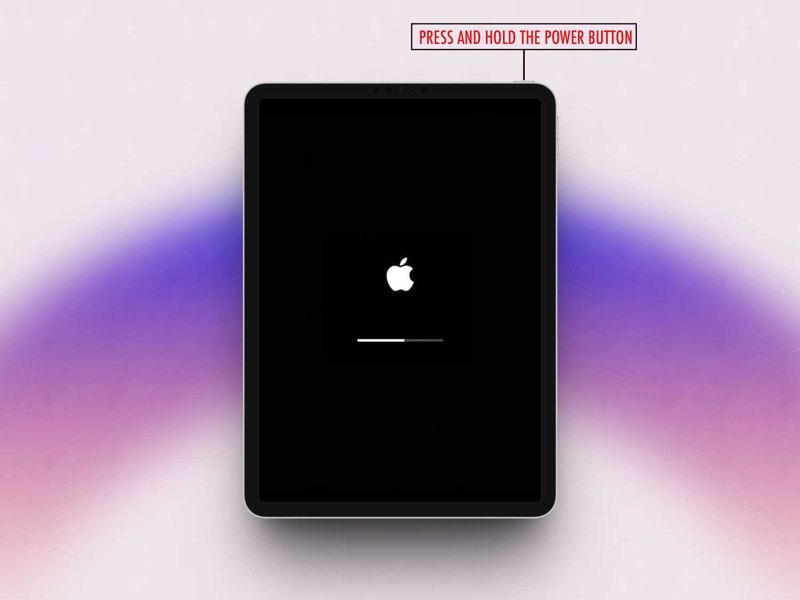 Press And Hold The Power Button In iPad For Dfu