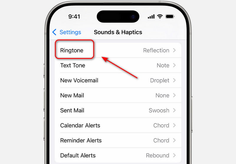Set The Ringtone Via Settings