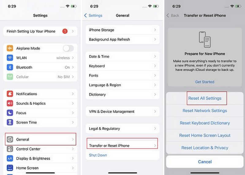 Alle Einstellungen auf dem iPhone zurücksetzen