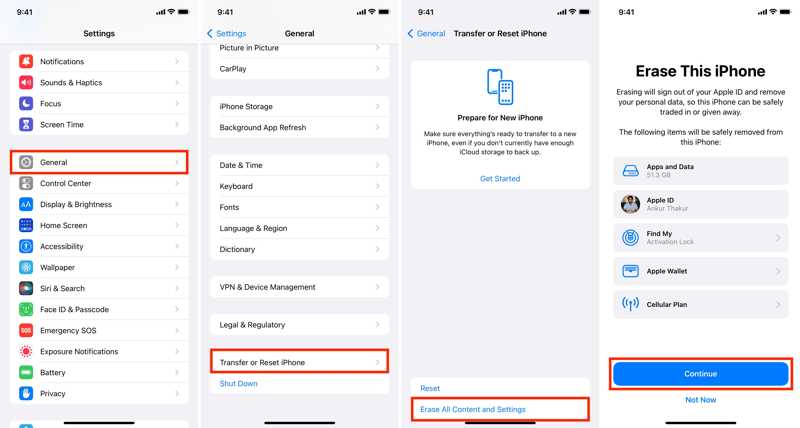resetovat iPhone