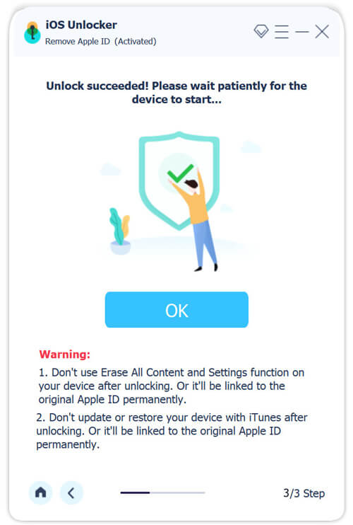 Odstraňte Apple ID úspěšně