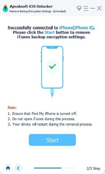 删除 iTunes 备份密码三
