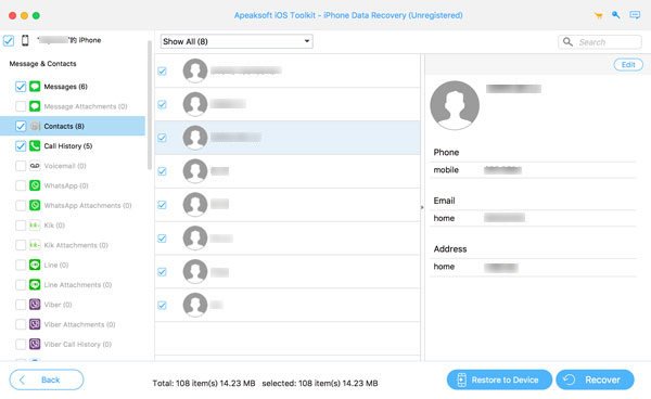 Az iPhone névjegyek iCloud biztonsági másolatának visszaállítása
