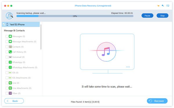 Skenujte iTunes Backup