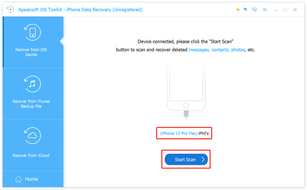 Συνδέστε και σαρώστε το iPhone 13 Pro Max