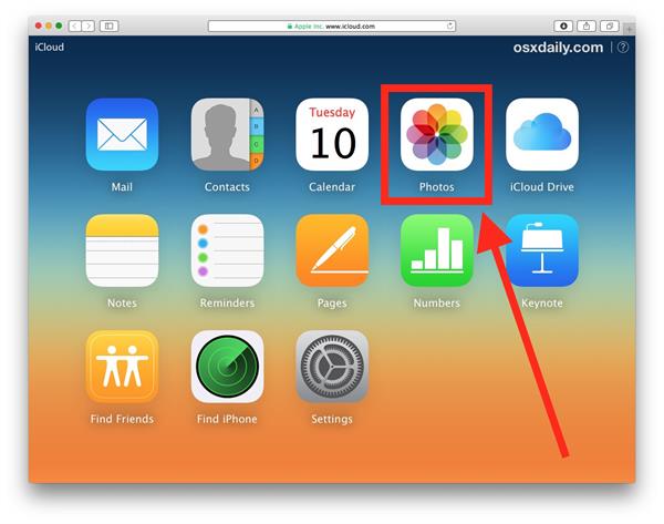 резервное копирование файлов iCloud с сайта iCloud.com