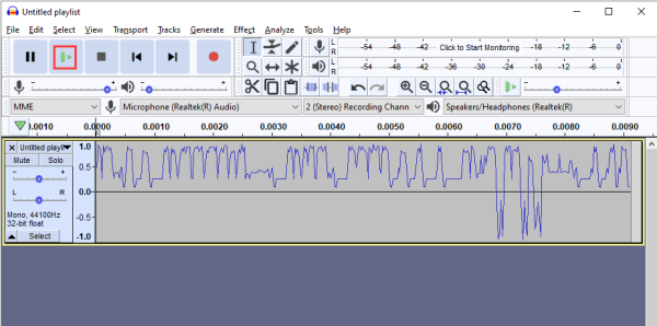 Riproduci file audio