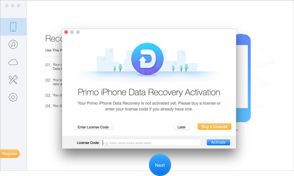 Primo iPhone adatok helyreállítása
