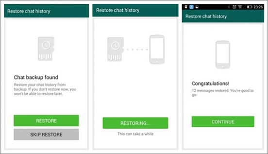 Récupérer des chats de WhatsApp à partir de la sauvegarde