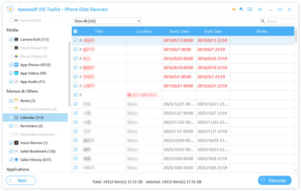 Recover deleted calendars iPhone