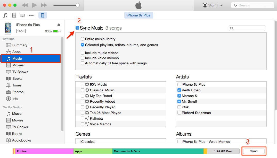 Восстановить музыку, удаленную с iPhone из iTunes