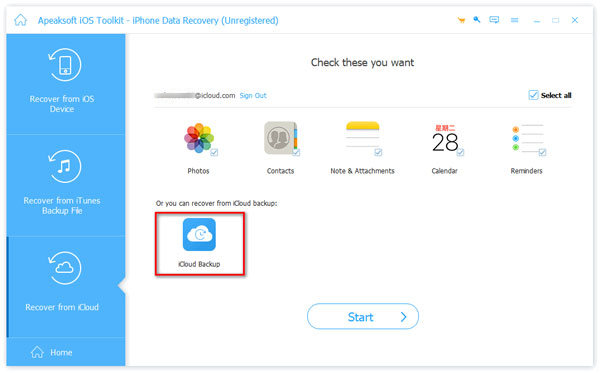 Wiederherstellen von iCloud Backup