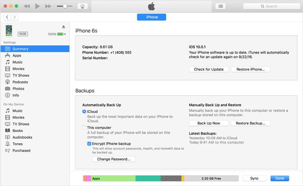 Az iPhone visszaállítása az iTunes alkalmazással