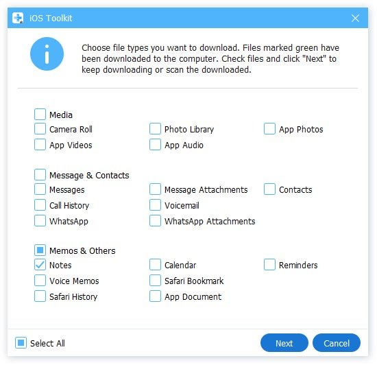 Analyser la sauvegarde iCloud et le type de fichier