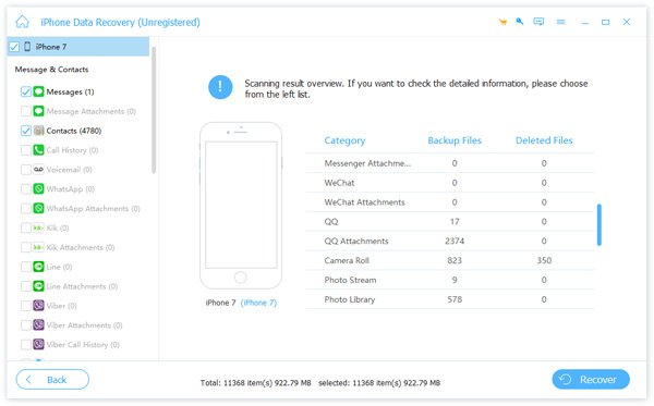 スキャン結果のIOS