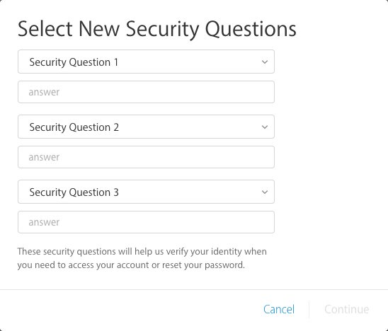 Security Questions