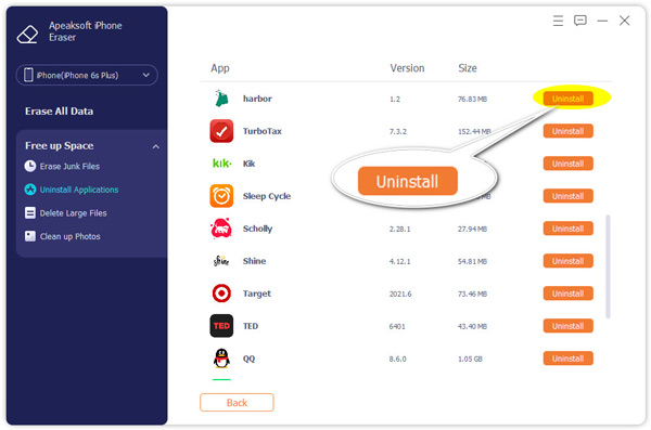 Desinstalar aplicaciones