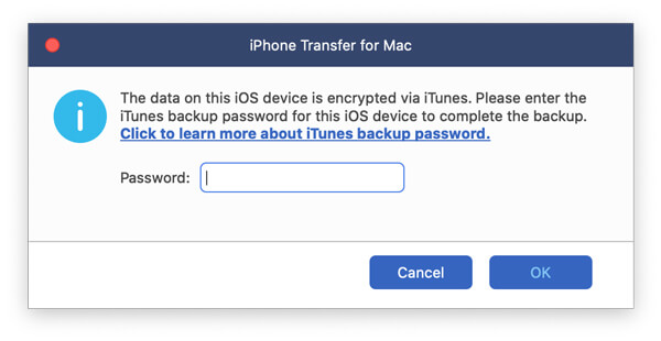 Inserisci la password di iOS 13 per iTunes