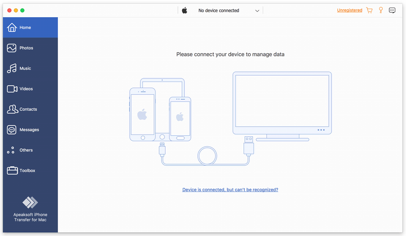 Apeaksoft iPhone Transfer for Mac Screenshot
