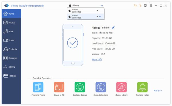 Connecter des appareils iOS