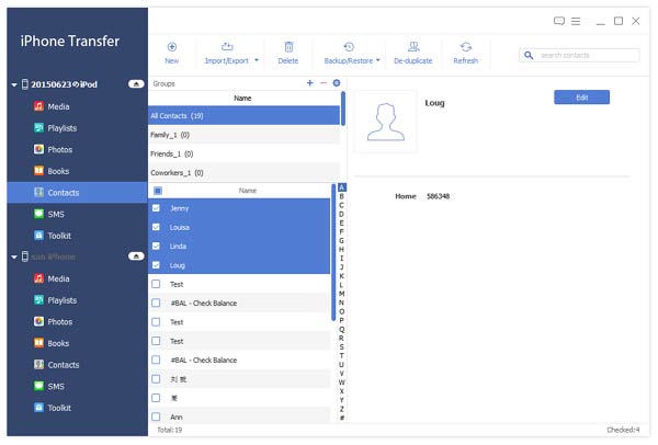 Export iPhone Contacts