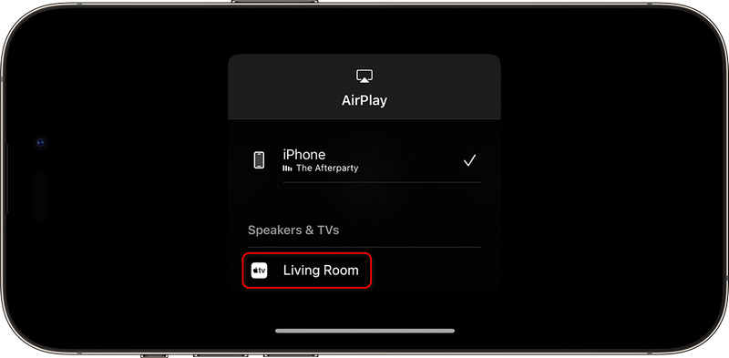 Duplicación de pantalla de Apple TV desde iPhone