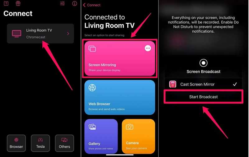 Mirror iPhone to Chromecast Replica
