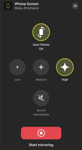 Start speiling på DoCast-appen