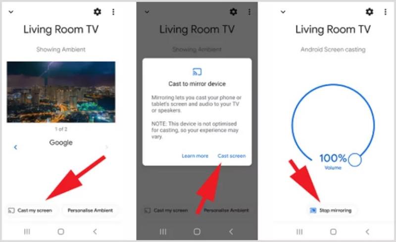Google Home ile iPhone'u Chromecast'e Aktarma