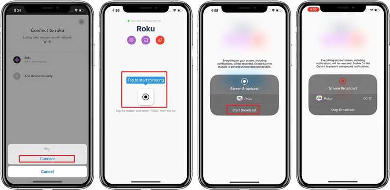 iPhone Roku'yu yansıt