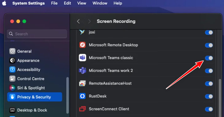 Microsoft Teams에서 녹화 활성화
