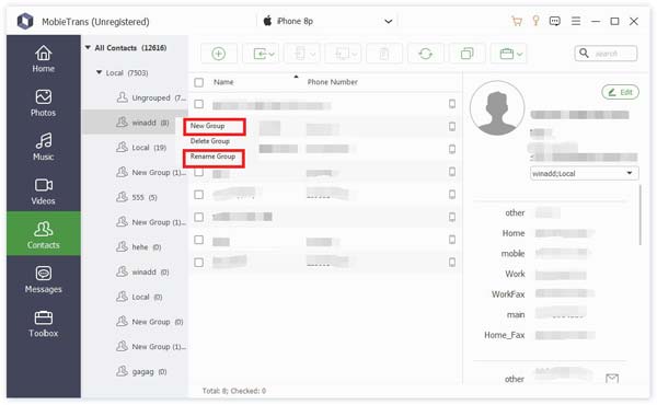 Create and Rename Group