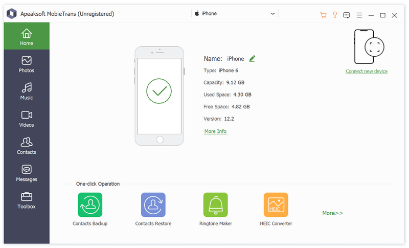 Apeaksoft MobieTrans screenshot