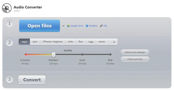 Convertidor de audio en línea