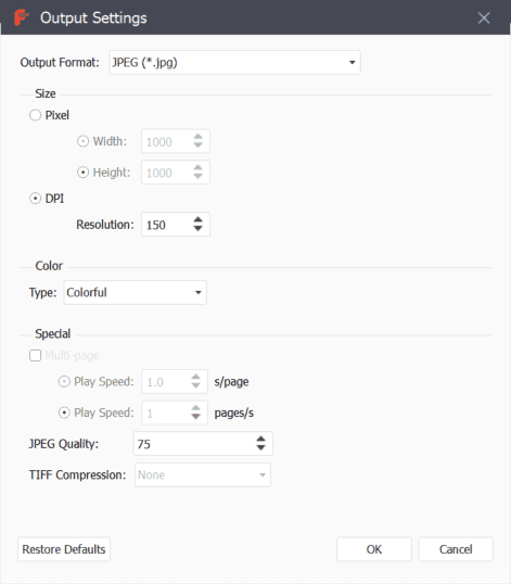 Customize Output Image